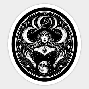 The Witch and the Moon Sticker